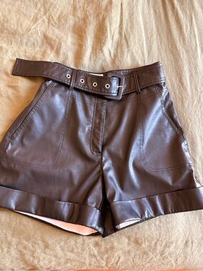 Black Leather Shorts